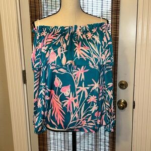 Lilly Pulitzer Dee Top Tidal Wave Prime Time Size SM EUC